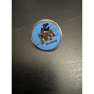Vint 1960s Navy Seabees 9/16" Diameter Enamel Pin